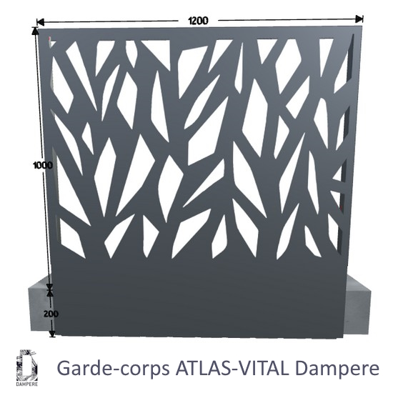 Garde-corps Paredam ATLAS VITAL 1200×1000 Gris anthracite Garde-corps Paredam ATLAS VITAL 1200×1000 Gris anthracite