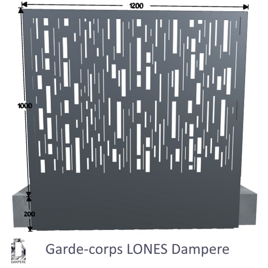 Garde-corps Paredam LONES 1200×1000 Gris anthracite Garde-corps Paredam LONES 1200×1000 Gris anthracite