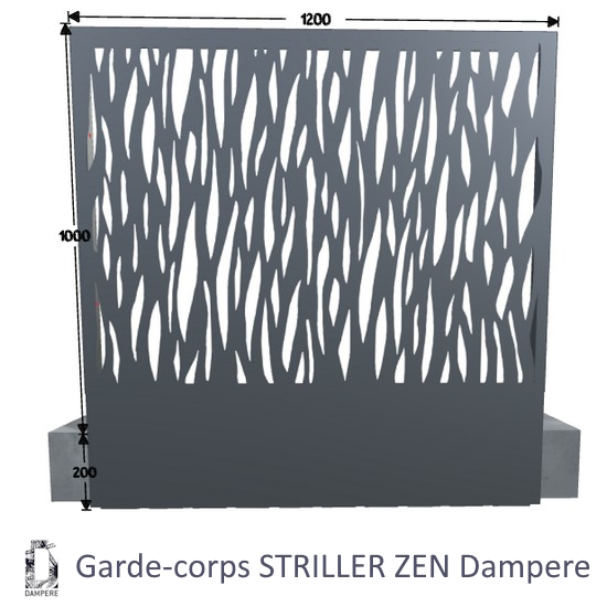 Garde-corps Paredam STRILLER ZEN 1200×1000 Gris anthracite Garde-corps Paredam STRILLER ZEN 1200×1000 Gris anthracite