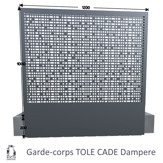 Garde-corps Paredam TOLE CADE 1200×1000 Gris anthracite Garde-corps Paredam TOLE CADE 1200×1000 Gris anthracite